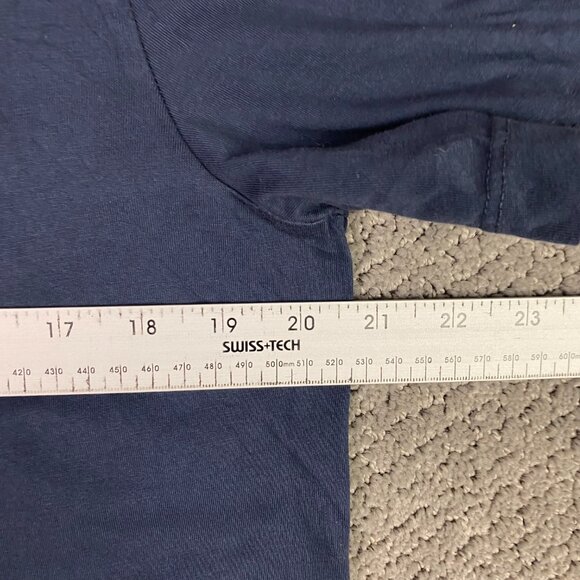 Flint And Tinder Henley Shirt Men's Large Fits Like Medium Blue Short Sleeve T - Picture 6 of 7